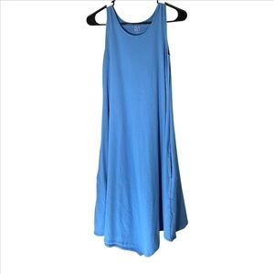 Planet Lauren G Y2K Pima Cotton Fit & Flare cerulean blue Tank Dress Sz 1 (4-8)